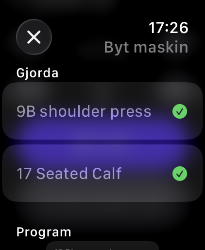 Byt maskin från klockan